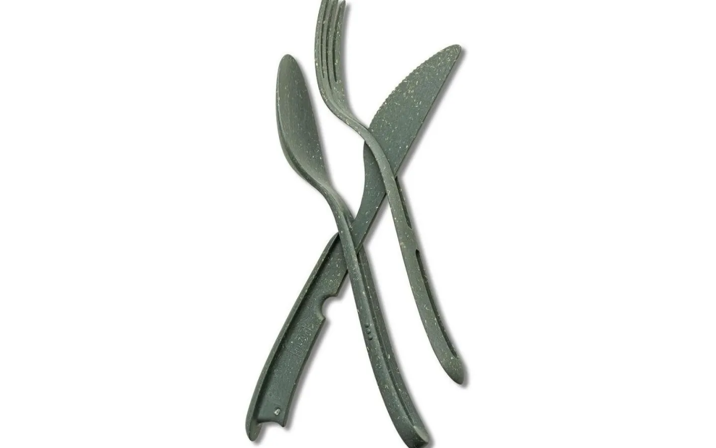 Bestick<Koziol Klikk Bestickset 3 delar Mörkgrå