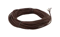 Karlskrona Lampfabrik Knoppledning - Mörkbrun (25 m)* Lampsladdar