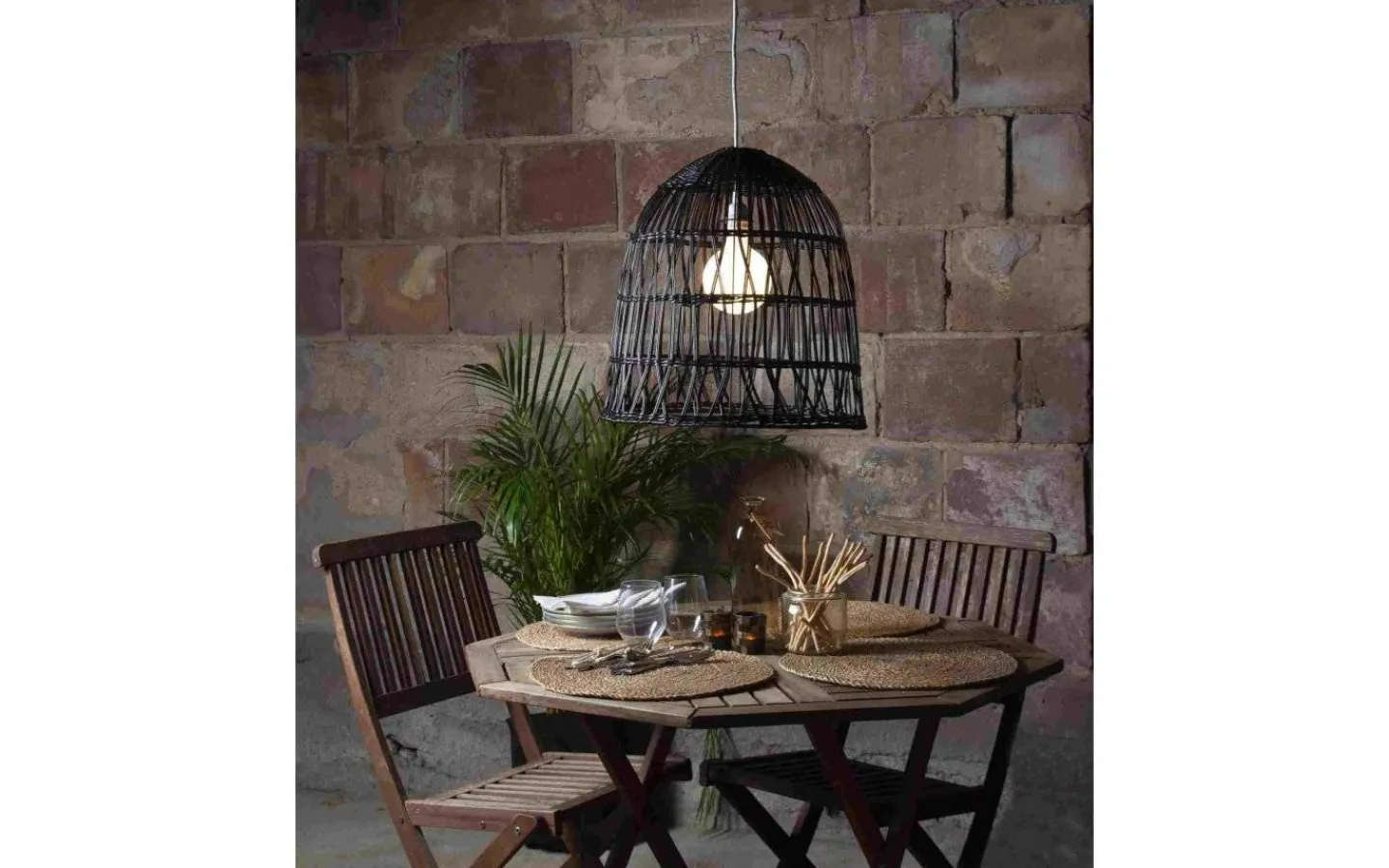 Taklampor Utomhus<Star Trading Knute Lampskärm Svart 48 cm Utomhusbruk