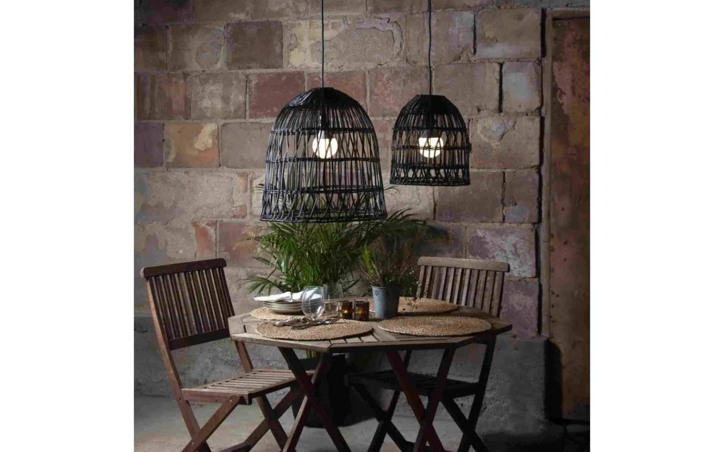 Taklampor Utomhus<Star Trading Knute Lampskärm Svart 48 cm Utomhusbruk