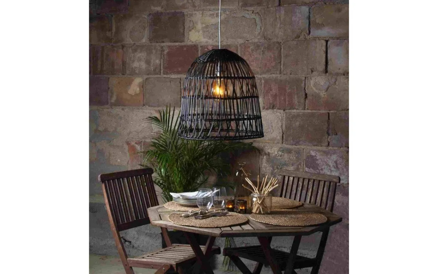 Taklampor Utomhus<Star Trading Knute Lampskärm Svart 48 cm Utomhusbruk