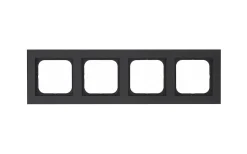 Malmbergs Kombinationsram Optima, 4-fack, Svart* Strömbrytare & Vägguttag