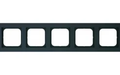 Strömställare/Vägguttag<Malmbergs Kombinationsram Optima, 5-fack, Svart