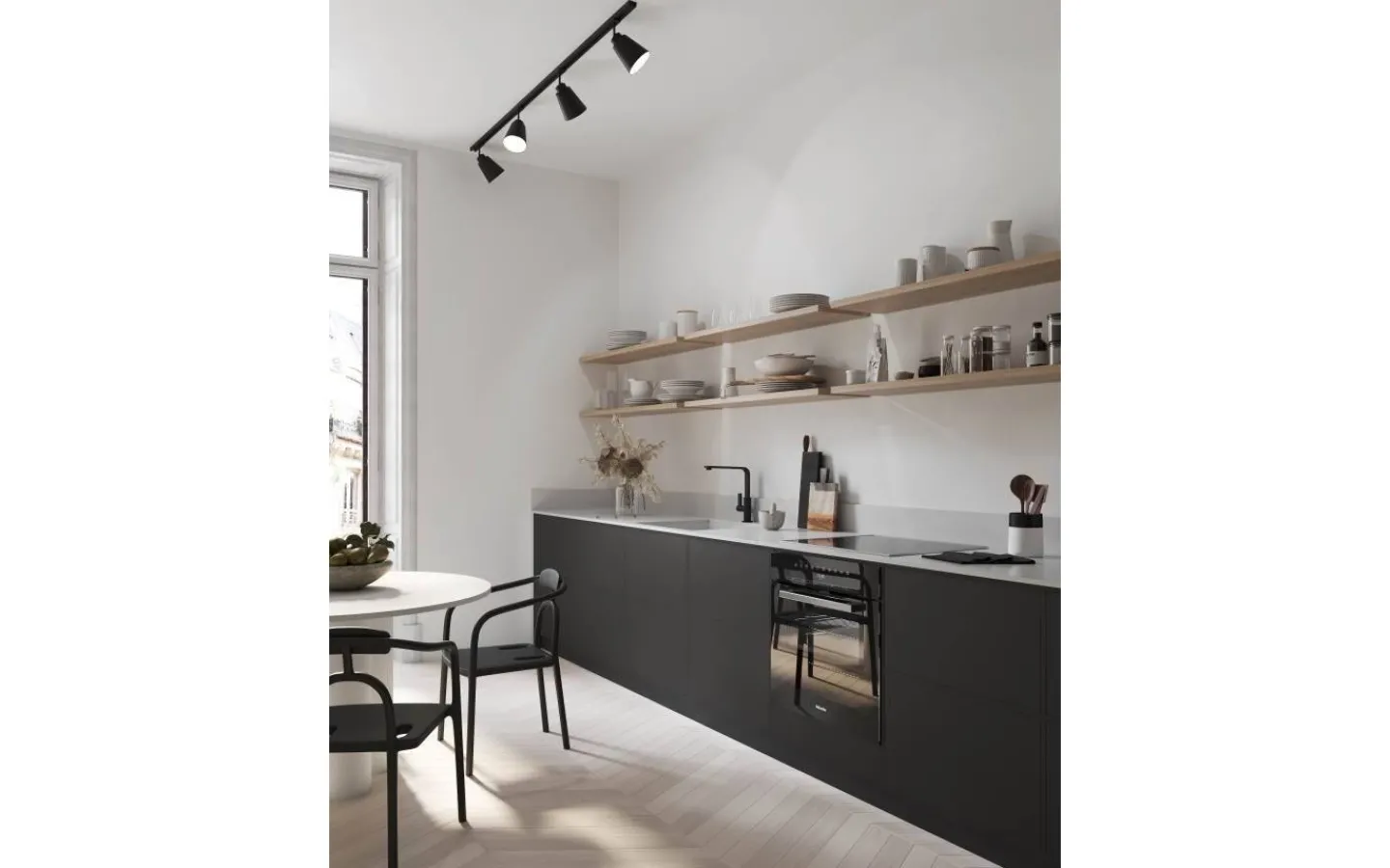 Kök & Matplats|Skensystem<Nordlux Koniekel 1-Fas Spotlight Link GU10 2-i-1 Svart