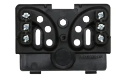 Kopplingsdosa med skruvlock, 2x 3-pol, 90x65x30 mm, Svart