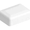 Kopplingsdosa med snäpplockl, 90x65x30 mm, Vit