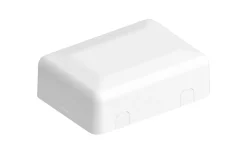 Kopplingsdosa med snäpplockl, 90x65x30 mm, Vit