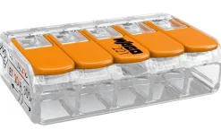 Förläggningsmaterial<Malmbergs Kopplingsklämma Wago 221, 5-pol, 4 mm², 25 st/förp.
