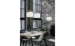 Golvlampor<Trio Lighting Korba Golvlampa E27 vit