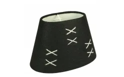 Ovala Lampskärmar<Oriva Kors Lampskärm Oval 22cm Svart/Vit