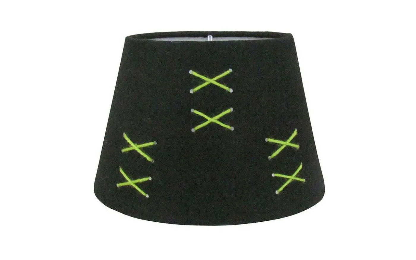 Kors Lampskärm Oval 22cm Svart/Limegrön