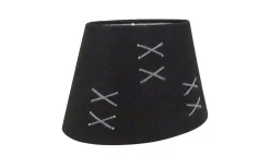 Ovala Lampskärmar<Oriva Kors Lampskärm Oval 22cm Svart/Grå