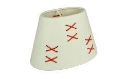 Ovala Lampskärmar<Oriva Kors Lampskärm Oval 22cm Vit/Röd