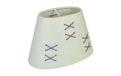 Oriva Kors Lampskärm Oval 22cm Vit/Lila* Ovala Lampskärmar