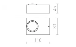 Korso I Vägglampa LED 3000K 5W Borstad Aluminium IP54