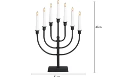 Visa Alla Adventsljusstakar|Adventsljusstakar 31-60 Cm<Star Trading Kristina Adventsljusstake Svart 47cm