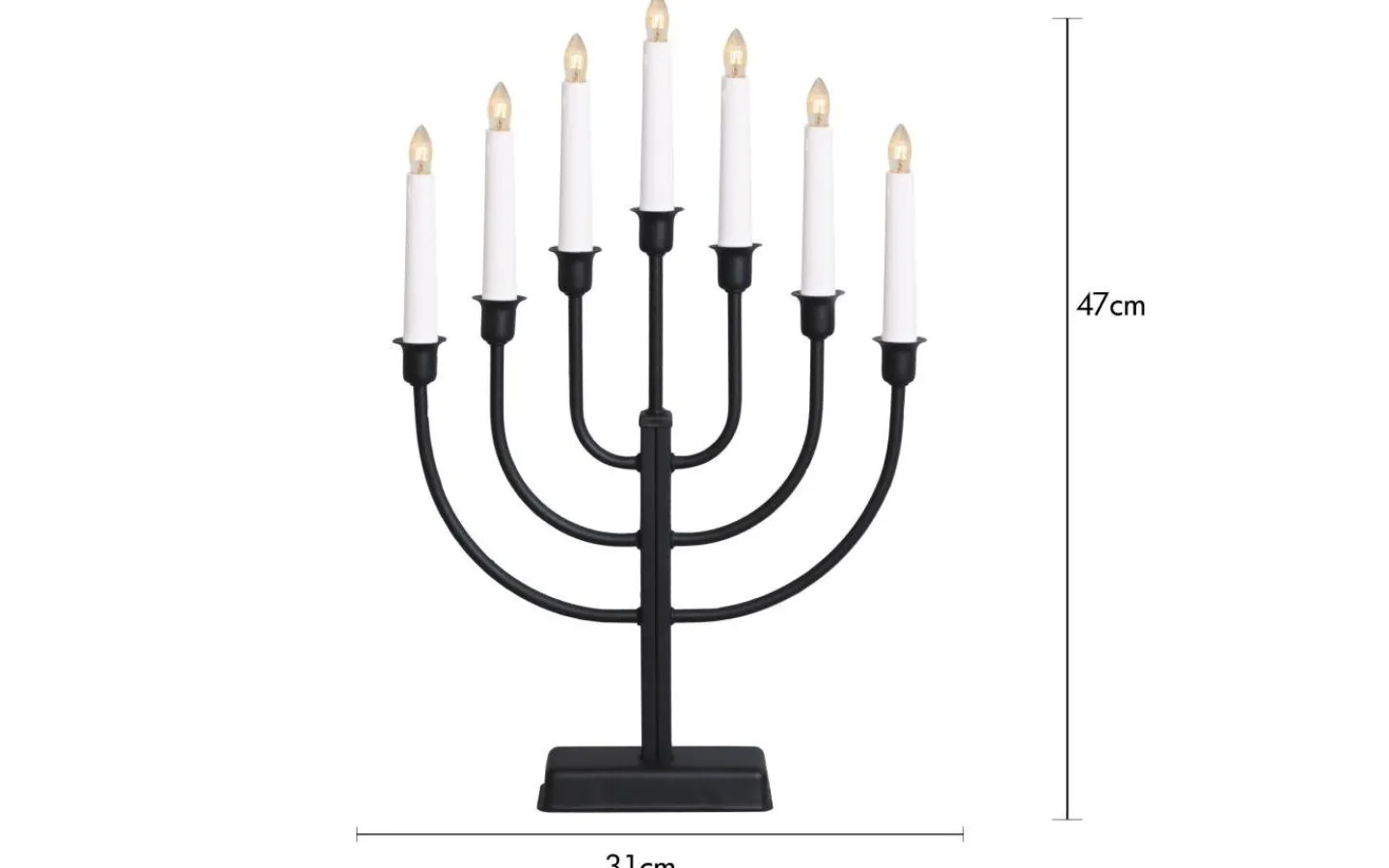 Visa Alla Adventsljusstakar|Adventsljusstakar 31-60 Cm<Star Trading Kristina Adventsljusstake Svart 47cm