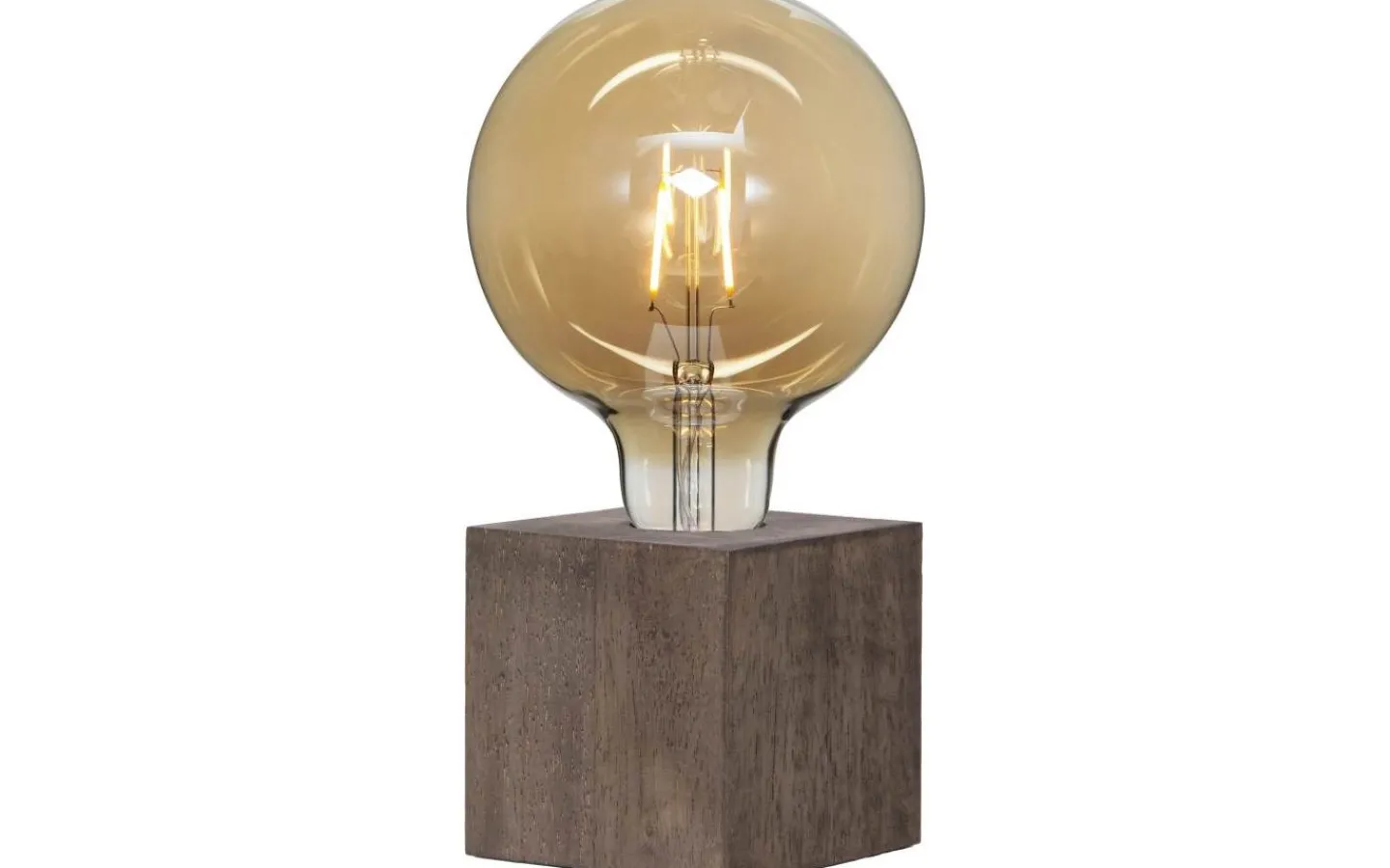 Bordslampor<Star Trading Kub Bordslampa 10cm Brun Trä