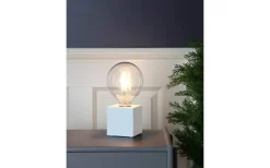 Kub Bordslampa E27 9cm Vit