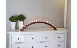 Kulle Adventsljusstake Båge Röd 31cm