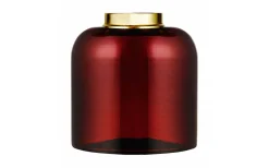 Reservdelar Fotogenlampor<Karlskrona Lampfabrik Kungsholmenoljehus 14''' - Brunt glas / Mässing