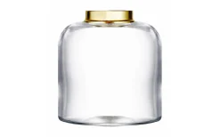 Reservdelar Fotogenlampor<Karlskrona Lampfabrik Kungsholmenoljehus 14''' - Klart glas / Mässing