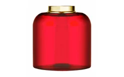 Karlskrona Lampfabrik Kungsholmenoljehus 14''' - Rött glas / Mässing* Reservdelar Fotogenlampor