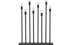 Star Trading Ladda Uppladdningsbar Adventsljusstake 40cm Svart* Batteridrivna Adventsljusstakar