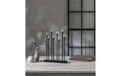 Star Trading Ladda Uppladdningsbar Adventsljusstake 40cm Svart* Batteridrivna Adventsljusstakar