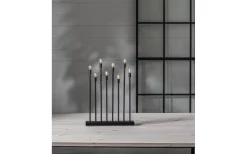 Star Trading Ladda Uppladdningsbar Adventsljusstake 40cm Svart* Batteridrivna Adventsljusstakar