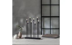 Star Trading Ladda Uppladdningsbar Adventsljusstake 40cm Svart* Batteridrivna Adventsljusstakar