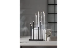 Star Trading Ladda Uppladdningsbar Adventsljusstake 40cm Svart* Batteridrivna Adventsljusstakar