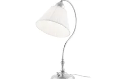 Lampfötter|Skrivbordslampor<Karlskrona Lampfabrik Lagerlöf - Förnicklad