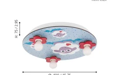 Barnrum|Plafonder<Eglo Lalelu Plafond 40cm Flerfärgad