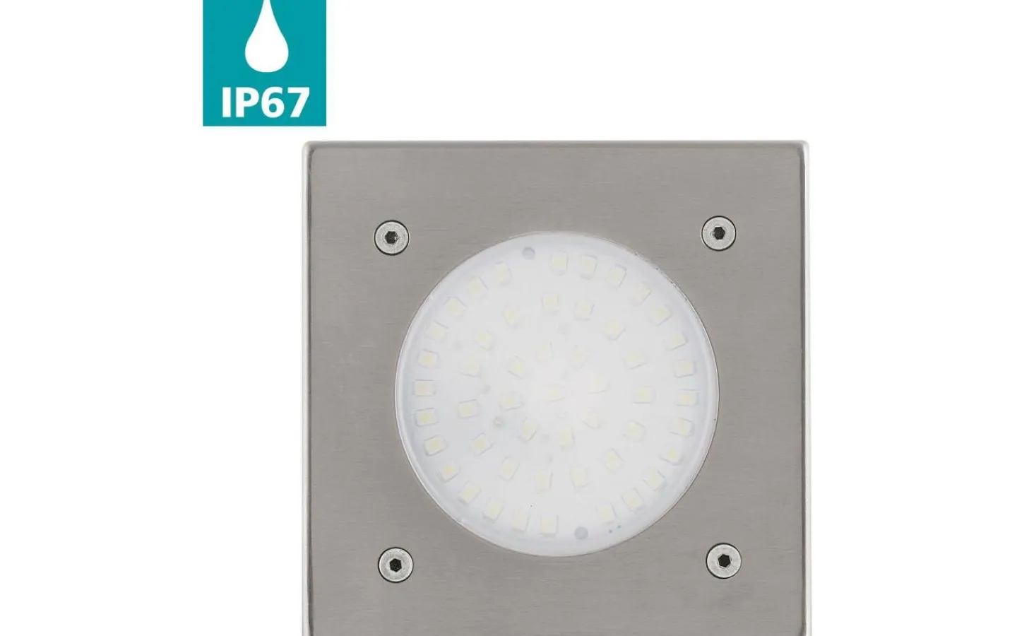 Markbelysning<Eglo Lamedo Infälld Markspotlight LED 3000K 2,5W Rostfritt Stål IP67