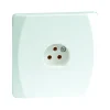 Strömställare/Vägguttag<Malmbergs Lamputtag, Nova, 1-Vägs, 3-Pol (kron)