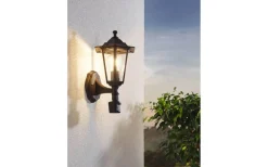 Vägglyktor<Eglo Laterna Vägglykta Upp med Sensor Svart IP44