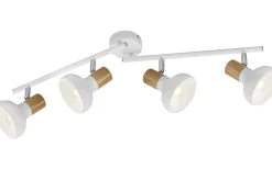 Avlånga Takspotlights|Takspot Med Minst 4 Lampor<Reality Latika Spotlight 4-delad E14 matt vit/trä