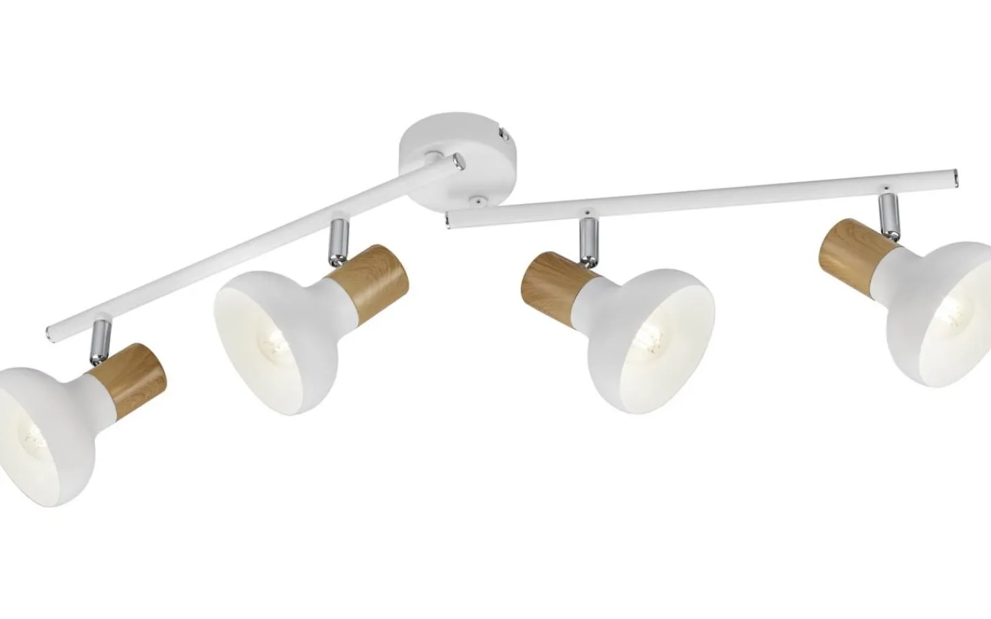 Avlånga Takspotlights|Takspot Med Minst 4 Lampor<Reality Latika Spotlight 4-delad E14 matt vit/trä