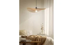 Laurine Taklampa 58cm E27 brun/pappersgarn