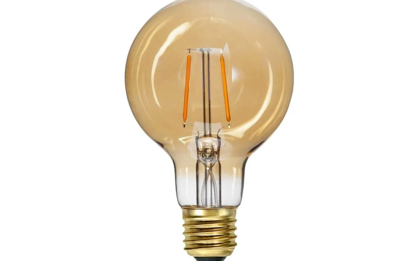 Dekorativa Ljuskällor E27<Star Trading LED E27 Glob 80mm Plain Amber 2000K 80lm 0,75W(10W)
