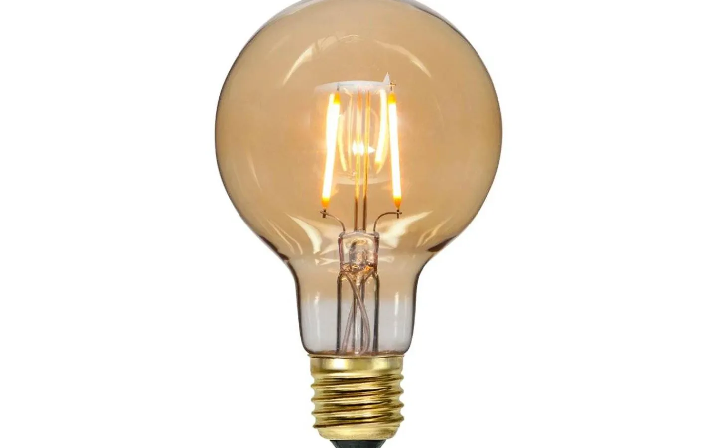 Dekorativa Ljuskällor E27<Star Trading LED E27 Glob 80mm Plain Amber 2000K 80lm 0,75W(10W)
