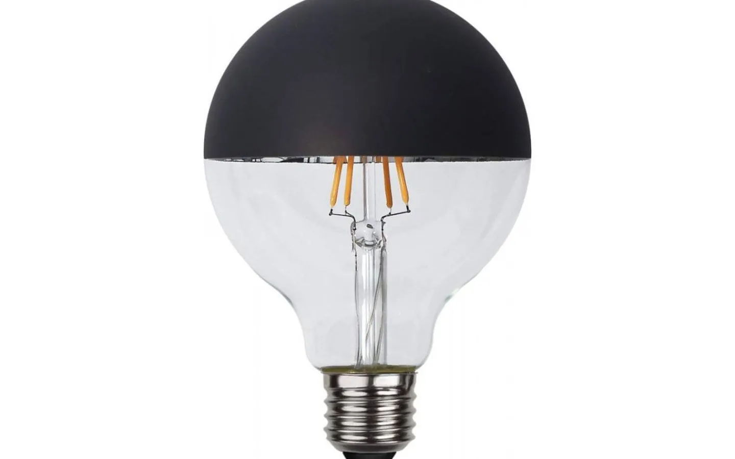 Star Trading LED E27 Glob 95mm Toppförseglad Svart 2600K 260lm 2,8W(26W)* Dekorativa Ljuskällor E27