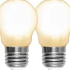 LED E27 Klot Frostad 2700K 470lm 4,5W(40W) 2-pack