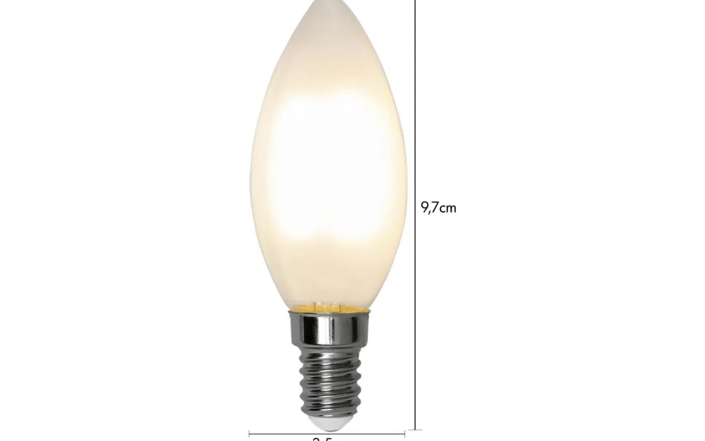 LED E14 Kron Frostad 2700K 250lm 2,5W(25W) 2-pack
