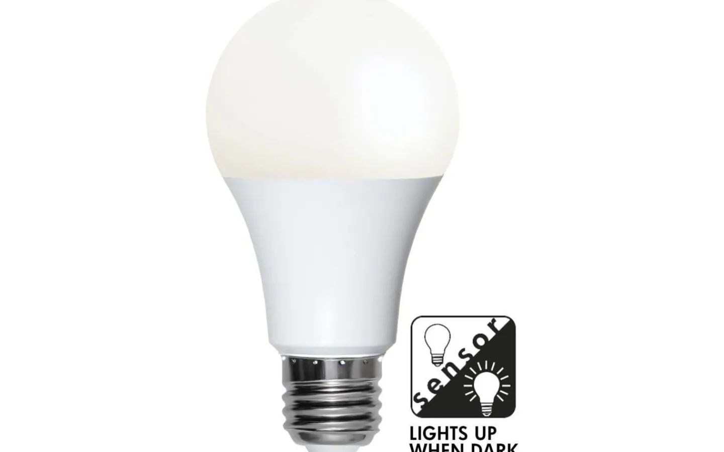 Star Trading LED E27 Skymningssensor Opal 2700K 470lm 4,8W(40W)* Sensorlampa E27|Opal E27