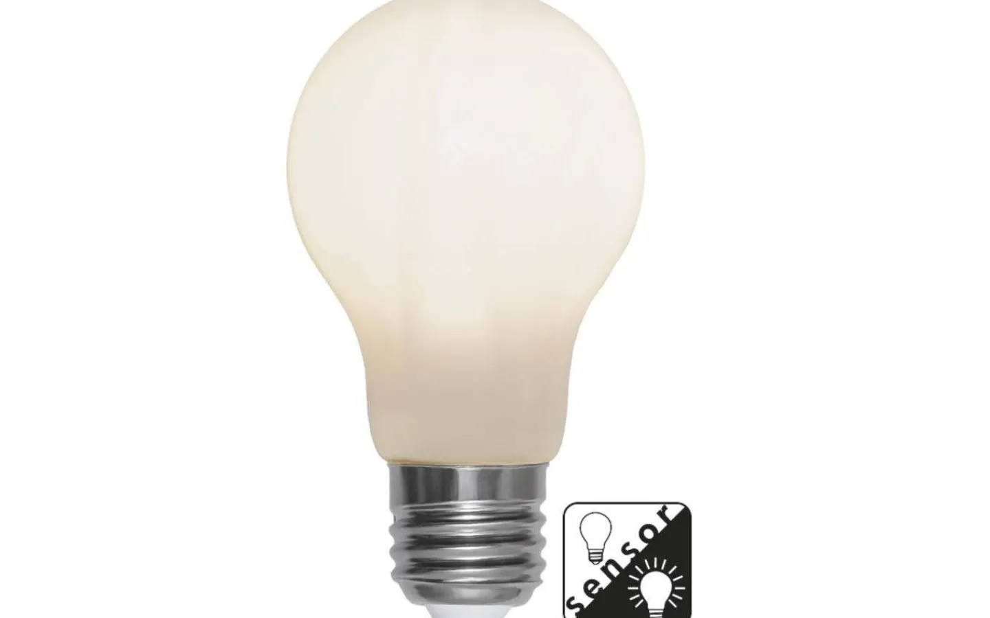 Star Trading LED E27 Skymningssensor Opal 2700K 470lm 4,5W(40W)* Sensorlampa E27|Opal E27