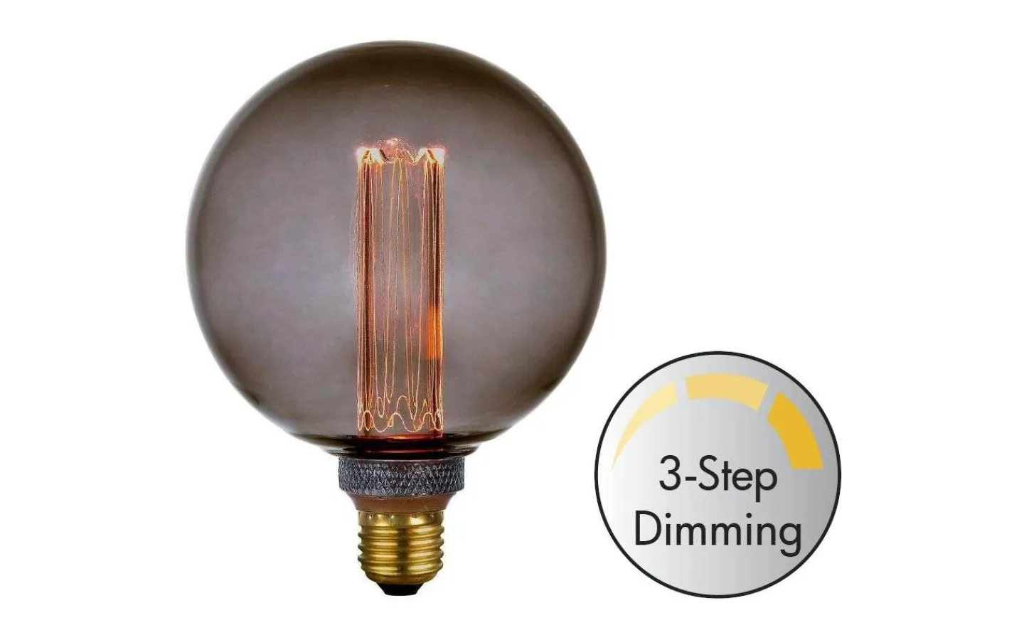 Dekorativa Ljuskällor E27|Heavy Smoke E27<Halo Design LED E27 3-Steg DIM Glob 125mm 1800K 200lm 5W(20W) Smoke