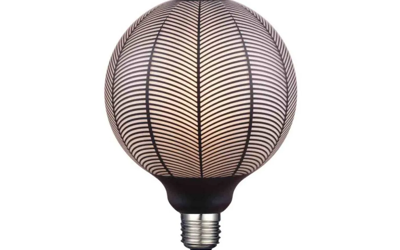 LED E27 3-Steg DIM Glob 125mm Print Leaves 3000K 270lm 6W(25W)