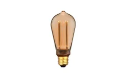 LED E27 3-Steg DIM Lyktlampa Soft Glow 1800K 120lm 5W(10W) Amber